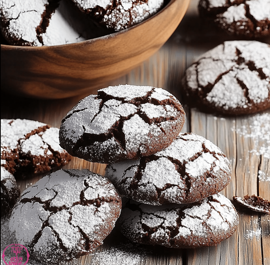 Baked Chocolate Crinkle Cookies