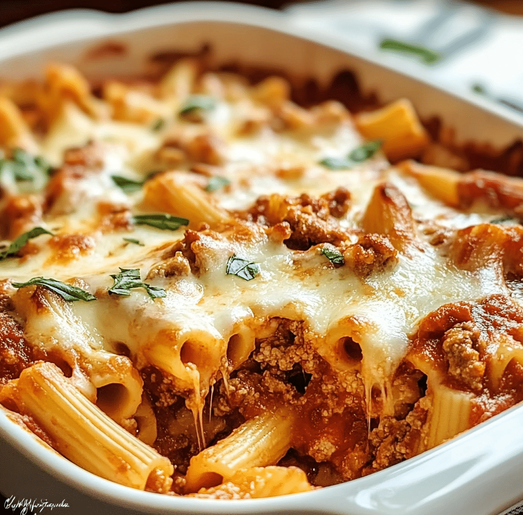 Irresistible Easy Baked Ziti Recipe for Dinner 5 Baked Ziti Preparation Image