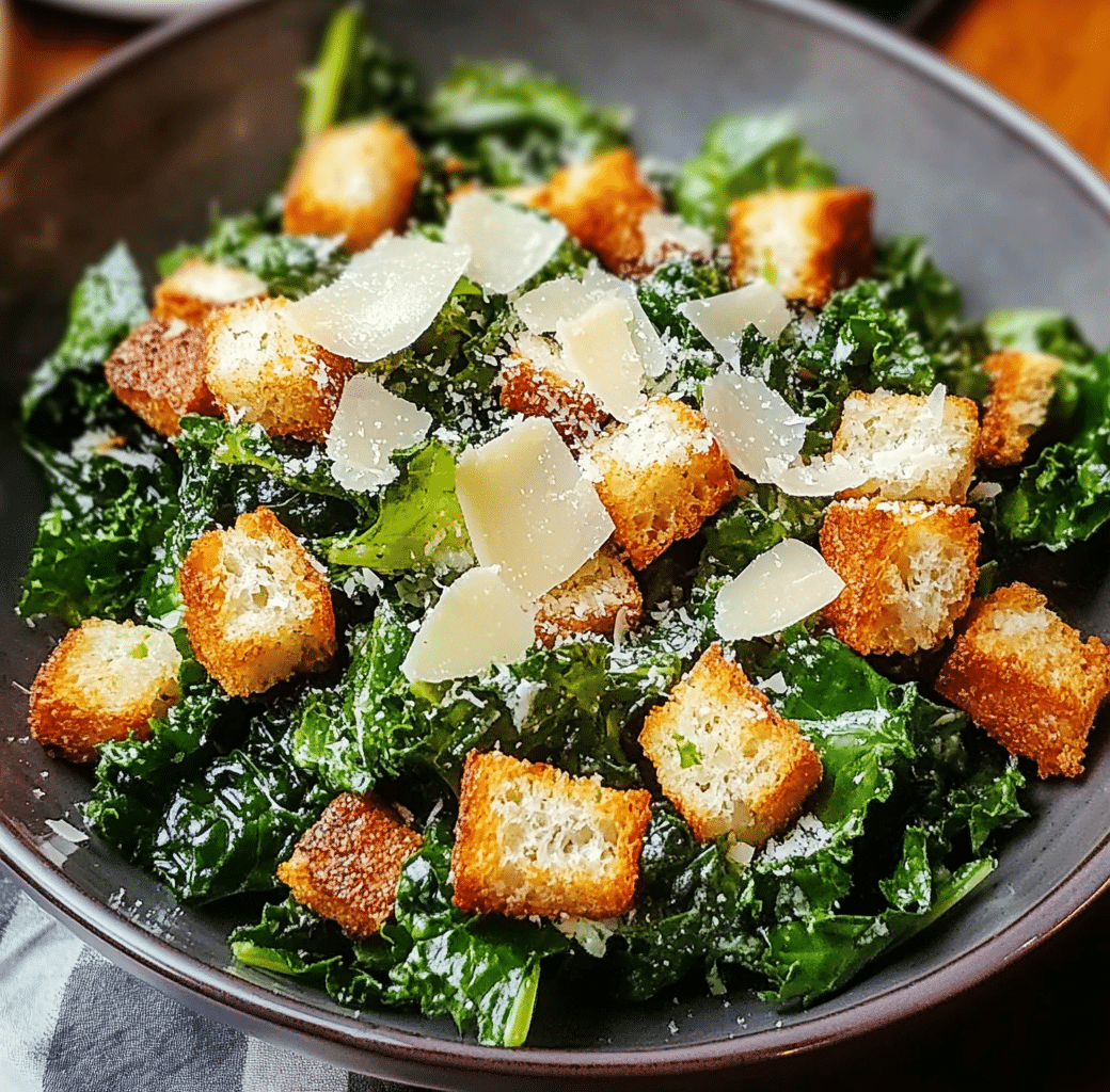 Quick and Tasty Easy 15-Minute Kale Caesar Salad 6 Cooking Process