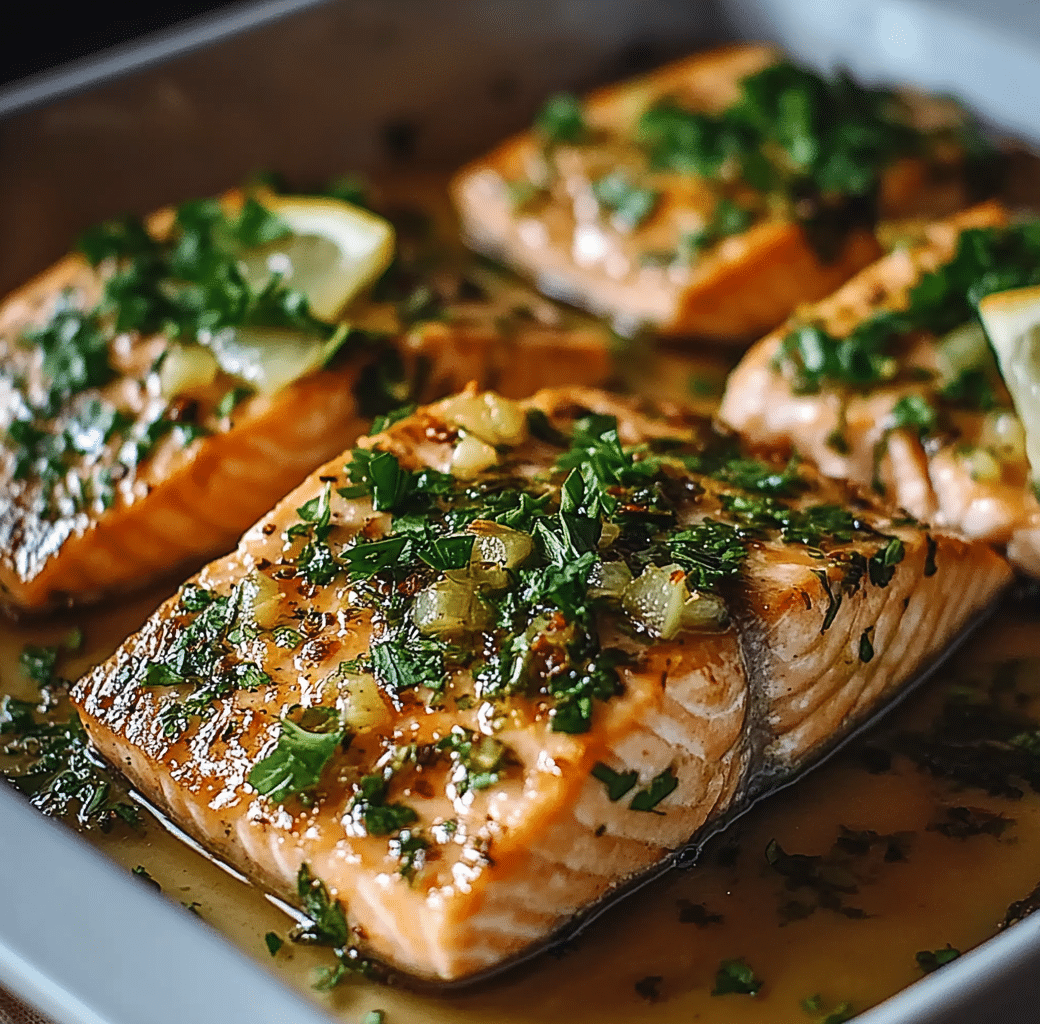Baked Salmon with Garlic Butter