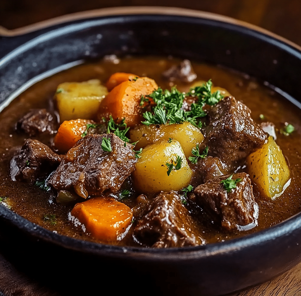 Irish Guinness Beef Stew Process