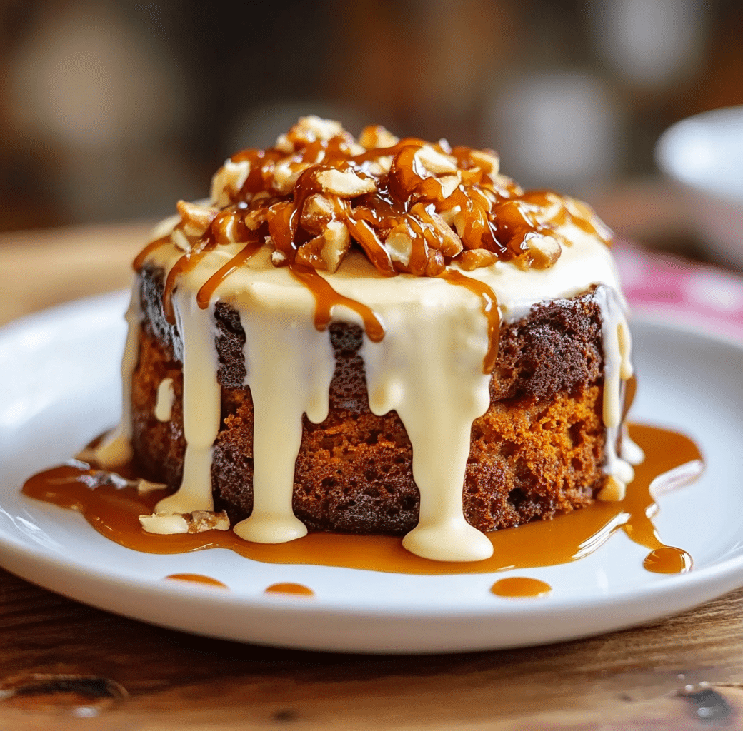 Finished Salted Caramel Carrot Cake