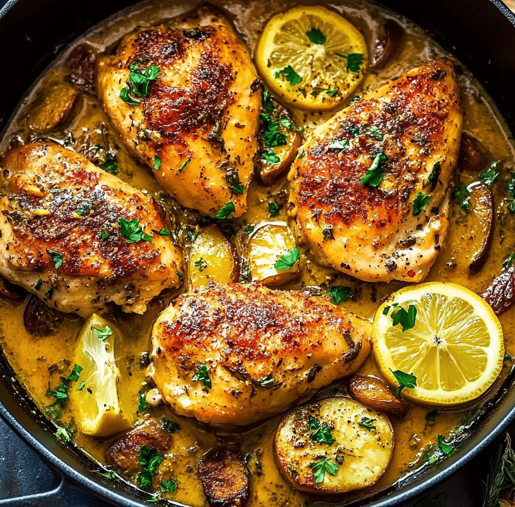 One Skillet Lemon Dijon Chicken: A Quick Dinner Delight 5 Recipe Introduction Image